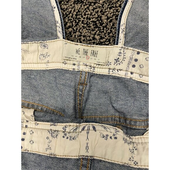 Free People Distressed Crop Overalls- sz28 - Picture 9 of 9